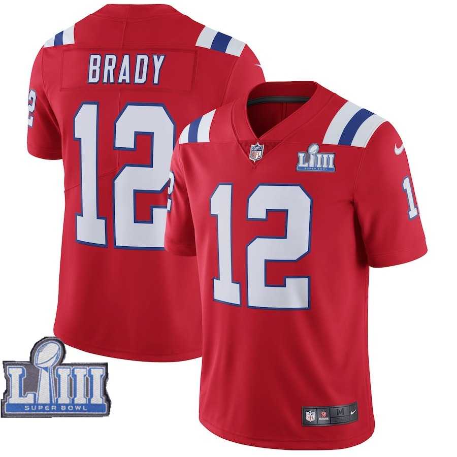 Youth Nike Patriots 12 Tom Brady Red 2019 Super Bowl LIII Vapor Untouchable Limited Jersey,We sell and wholesale Youth Nike Patriots 12 Tom Brady Red 2019 Super Bowl LIII Vapor Untouchable Limited Jersey on line form chian!